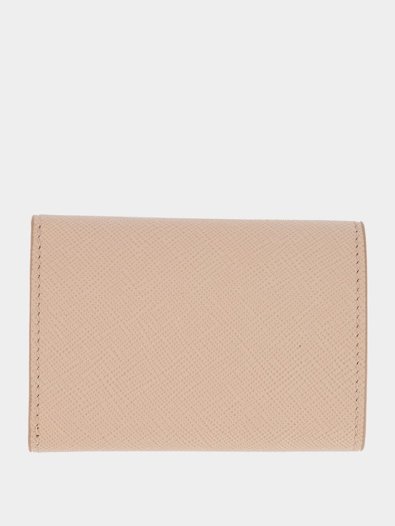 PradaSmall Saffiano Pink Leather Wallet at Fashion Clinic