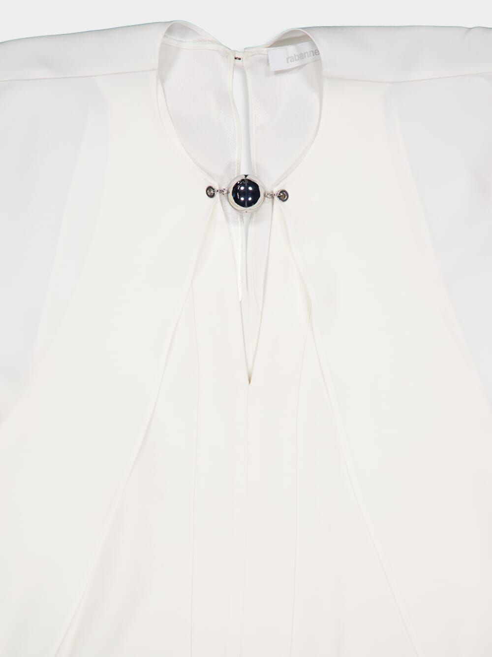 RabanneBead-Embellished White Blouse at Fashion Clinic