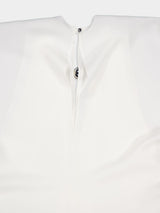 RabanneBead-Embellished White Blouse at Fashion Clinic