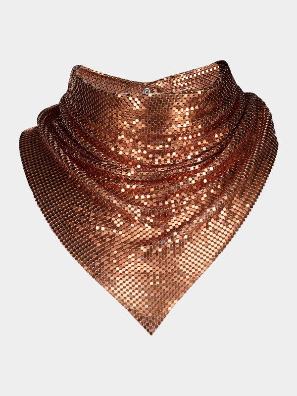 RabanneBrown Pixel Scarf at Fashion Clinic