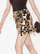 RabanneDisc mini skirt at Fashion Clinic