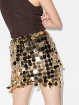 RabanneDisc mini skirt at Fashion Clinic