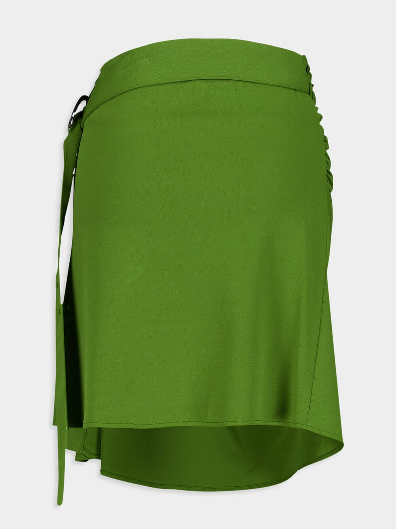 RabanneGreen Draped Skirt with Detail at Fashion Clinic