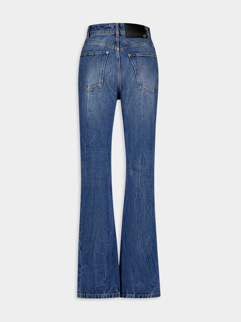 RabanneSignature Jeans With 1969 Metal Discs at Fashion Clinic