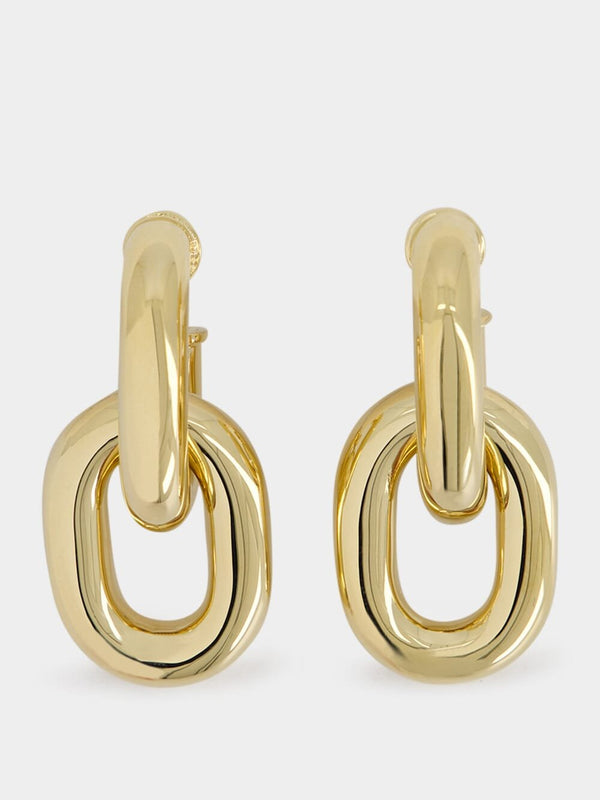 RabanneXL Link Double Hoops Earrings at Fashion Clinic