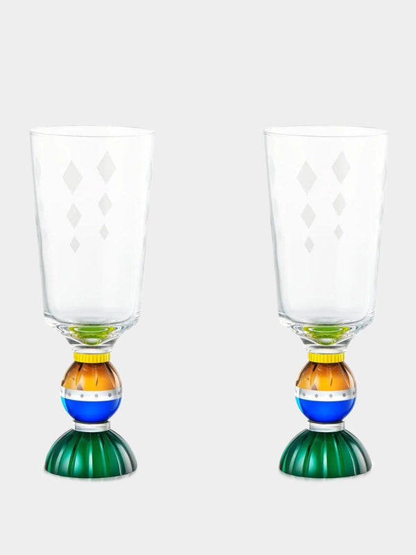 Reflections CopenhagenSet of 2 Ascot Tall Crystal Glasses at Fashion Clinic