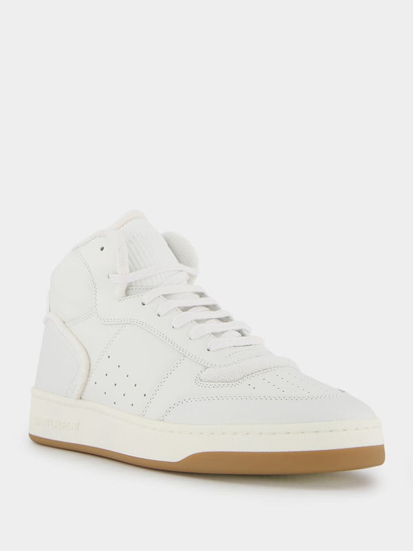 Saint LaurentHigh-Top Leather Sneakers at Fashion Clinic