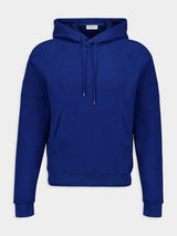 Saint LaurentLogo-Embroidered Cotton Hoodie at Fashion Clinic