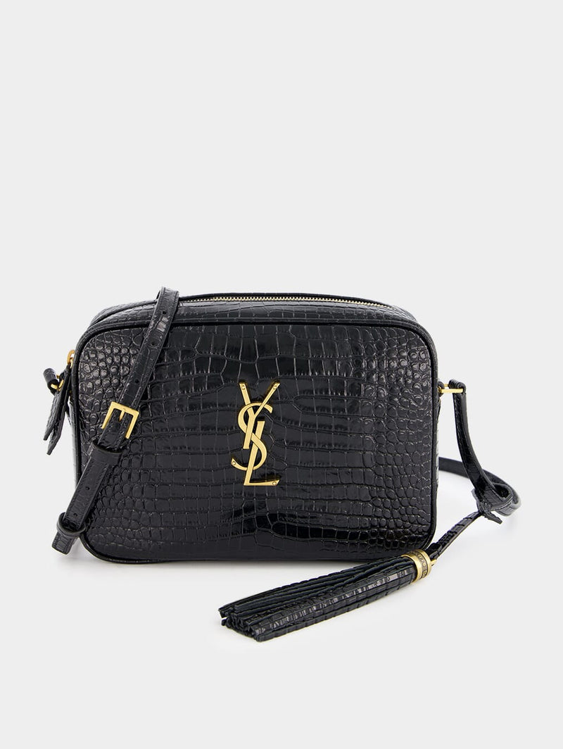 Saint LaurentLou Crocodile-Embossed Leather Crossbody Bag at Fashion Clinic