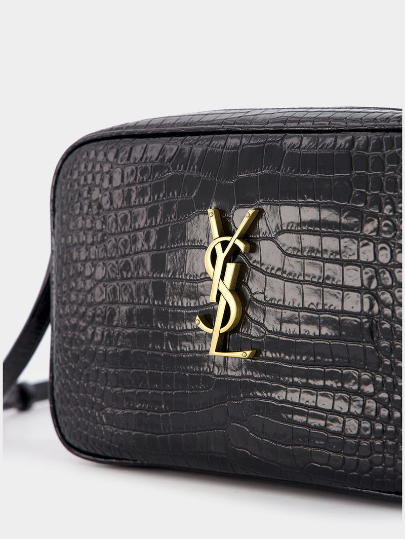 Saint LaurentLou Crocodile-Embossed Leather Crossbody Bag at Fashion Clinic