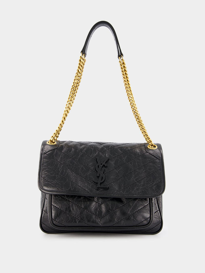 Saint Laurent Niki Medium Vintage Leather Shoulder Bag Fashion