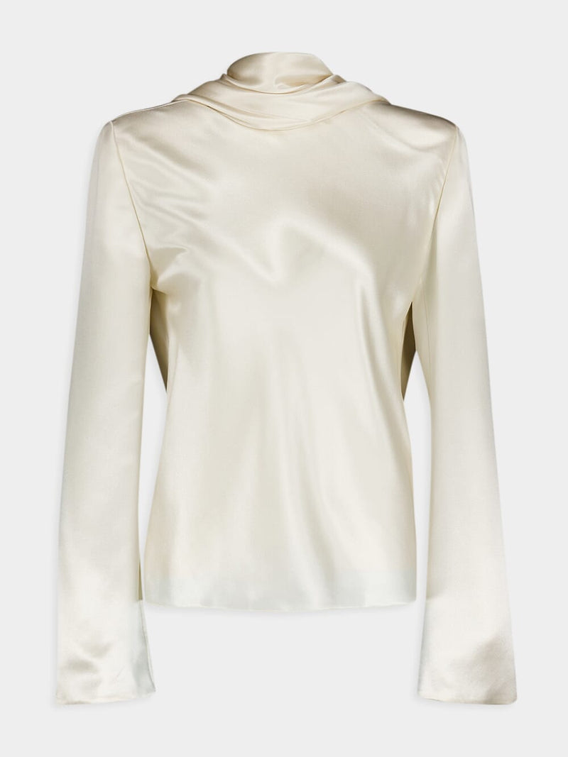 Saint LaurentSilk Roll-Neck Blouse at Fashion Clinic