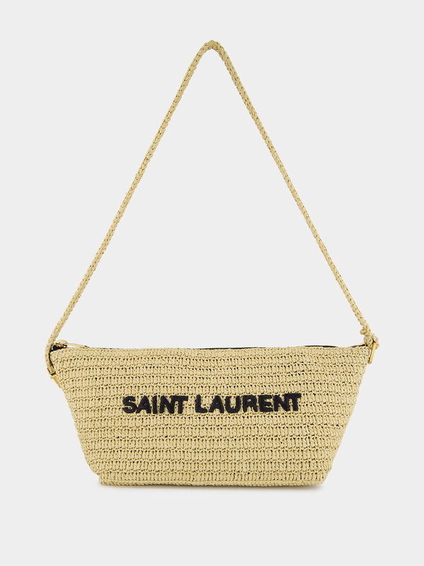 Saint LaurentWoven Raffia Shoulder Bag at Fashion Clinic