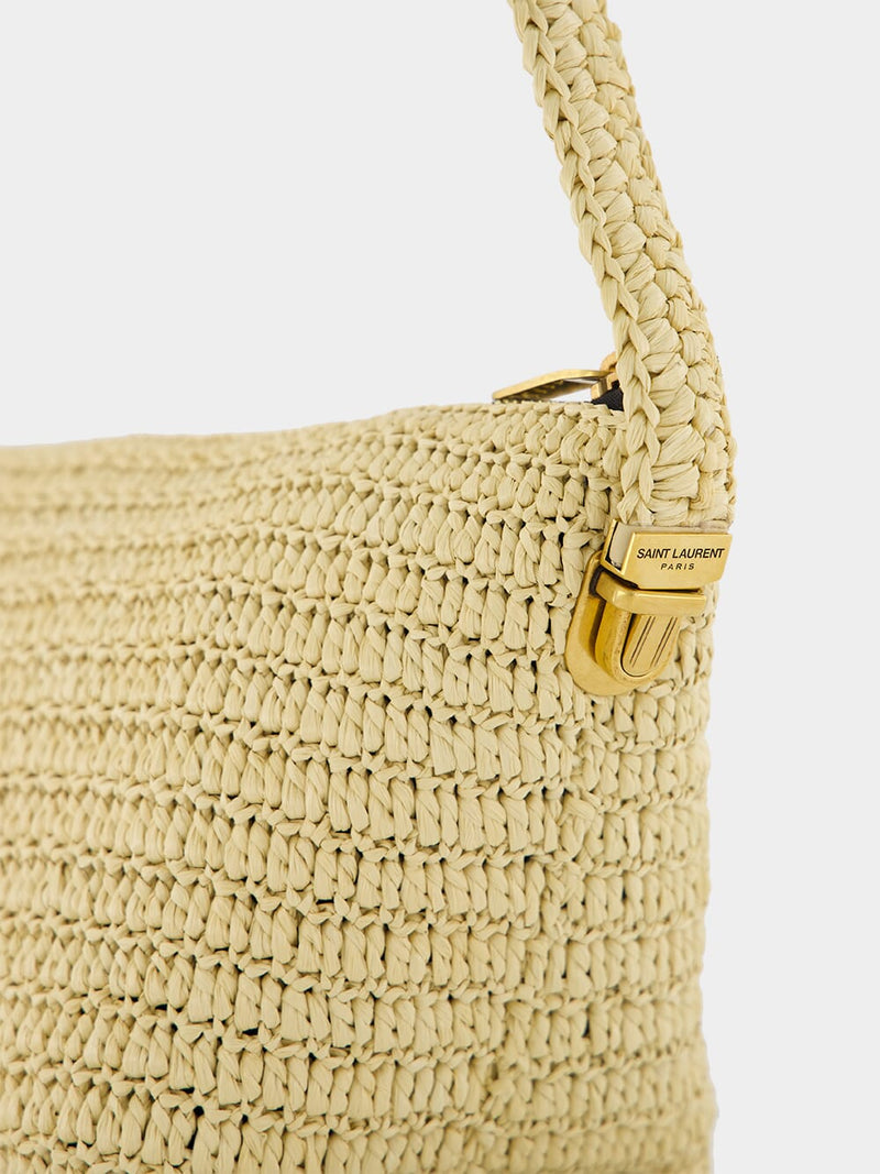 Saint LaurentWoven Raffia Shoulder Bag at Fashion Clinic