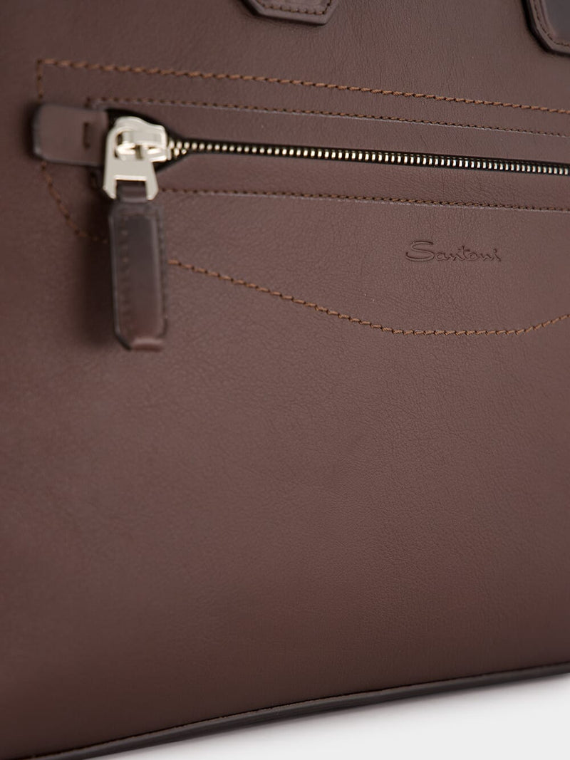 SantoniLeather Laptop Bag at Fashion Clinic