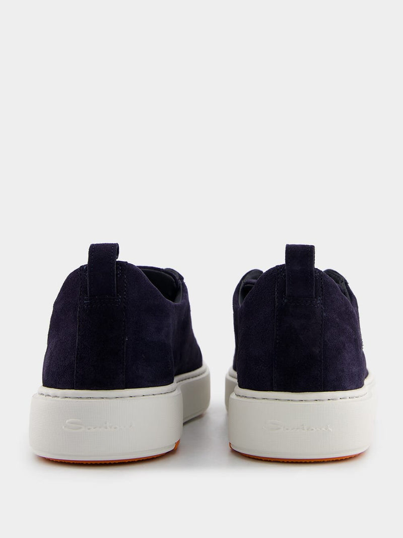 SantoniNavy Slip-On Suede Sneakers at Fashion Clinic