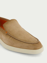 SantoniSuede Almond-Toe Loafers at Fashion Clinic