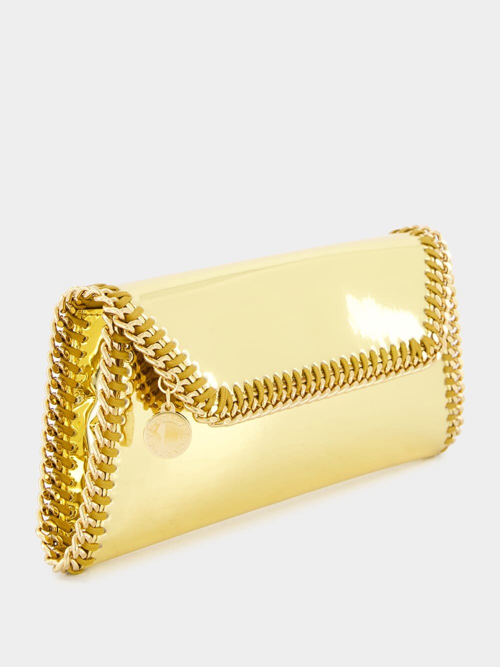 Stella McCartneyFalabella Mirrored Chain-Trimme Clutch Bag at Fashion Clinic