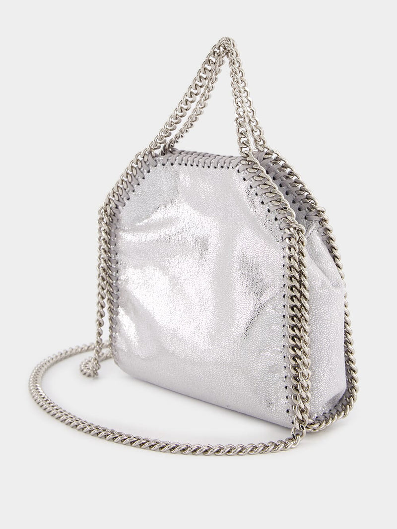 Stella McCartneyFalabella Tiny Silver Tote Bag at Fashion Clinic