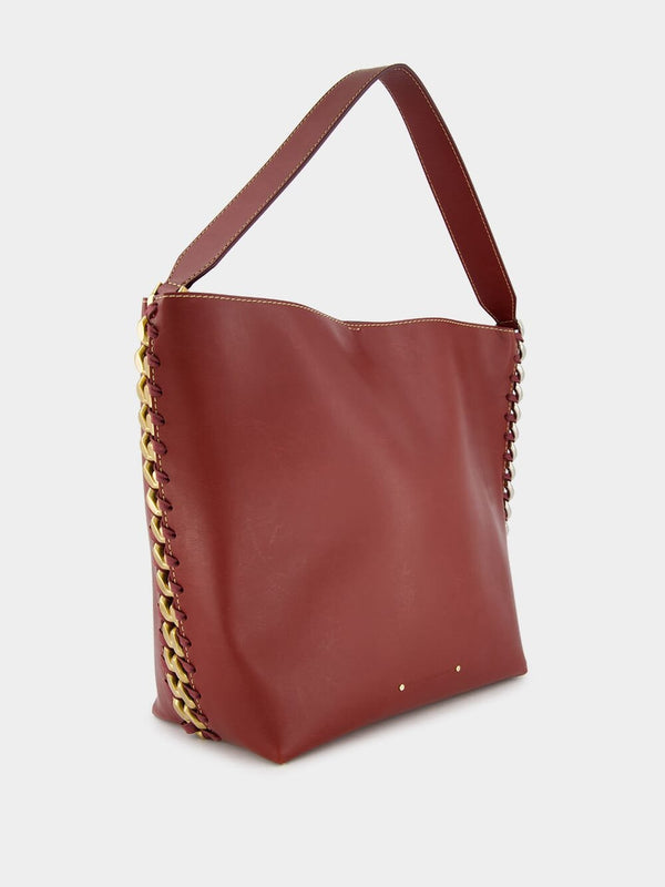 Stella McCartneyFrayme Burgundy Tote Bag at Fashion Clinic