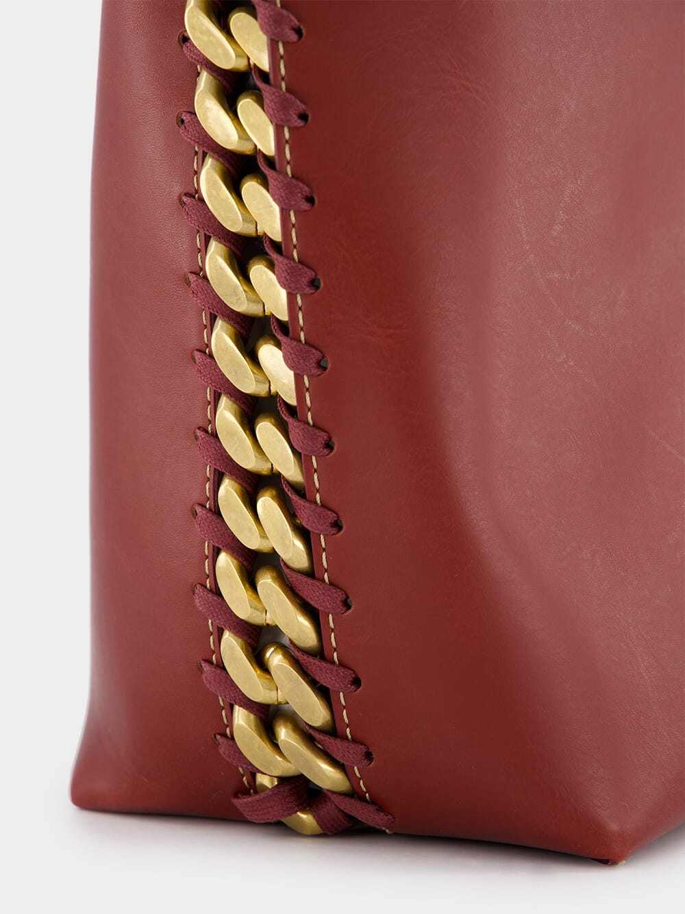 Stella McCartneyFrayme Burgundy Tote Bag at Fashion Clinic