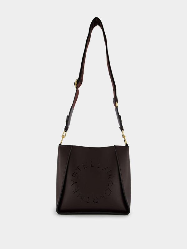 Stella McCartneyLogo Brown Eco Nappa Mini Crossbody Bag at Fashion Clinic