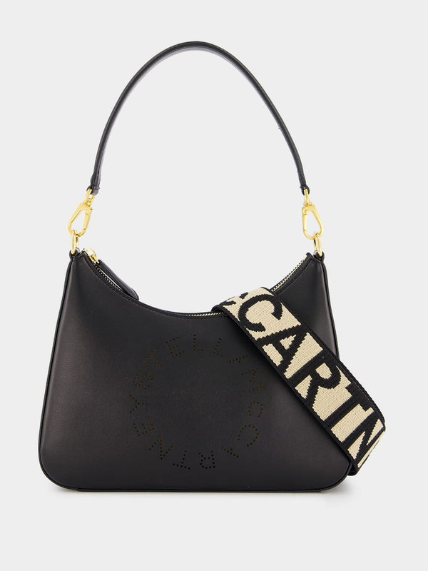Stella McCartneyLogo Small Black Shoulder Bag at Fashion Clinic