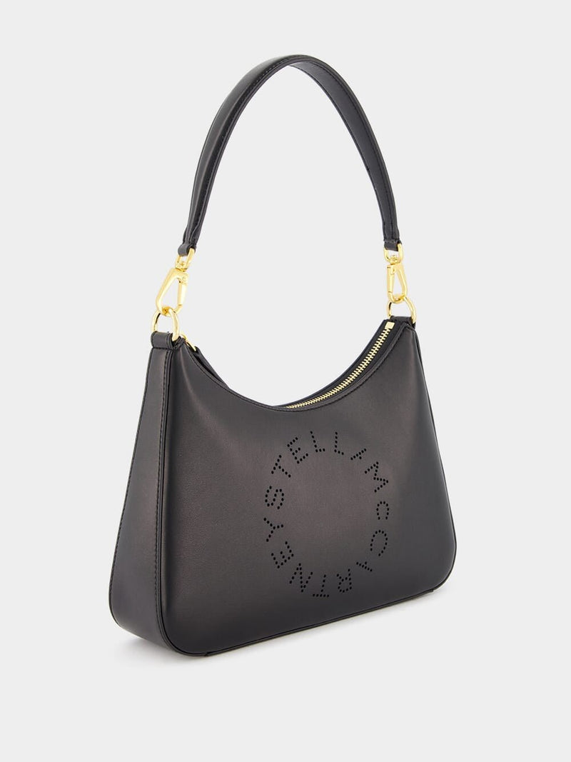 Stella McCartneyLogo Small Black Shoulder Bag at Fashion Clinic