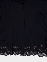 Stella McCartneyPussy-Bow Long Sleeve Blouse in Black at Fashion Clinic