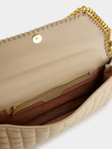 Stella McCartneyQuilted Beige Crossbody Bag at Fashion Clinic