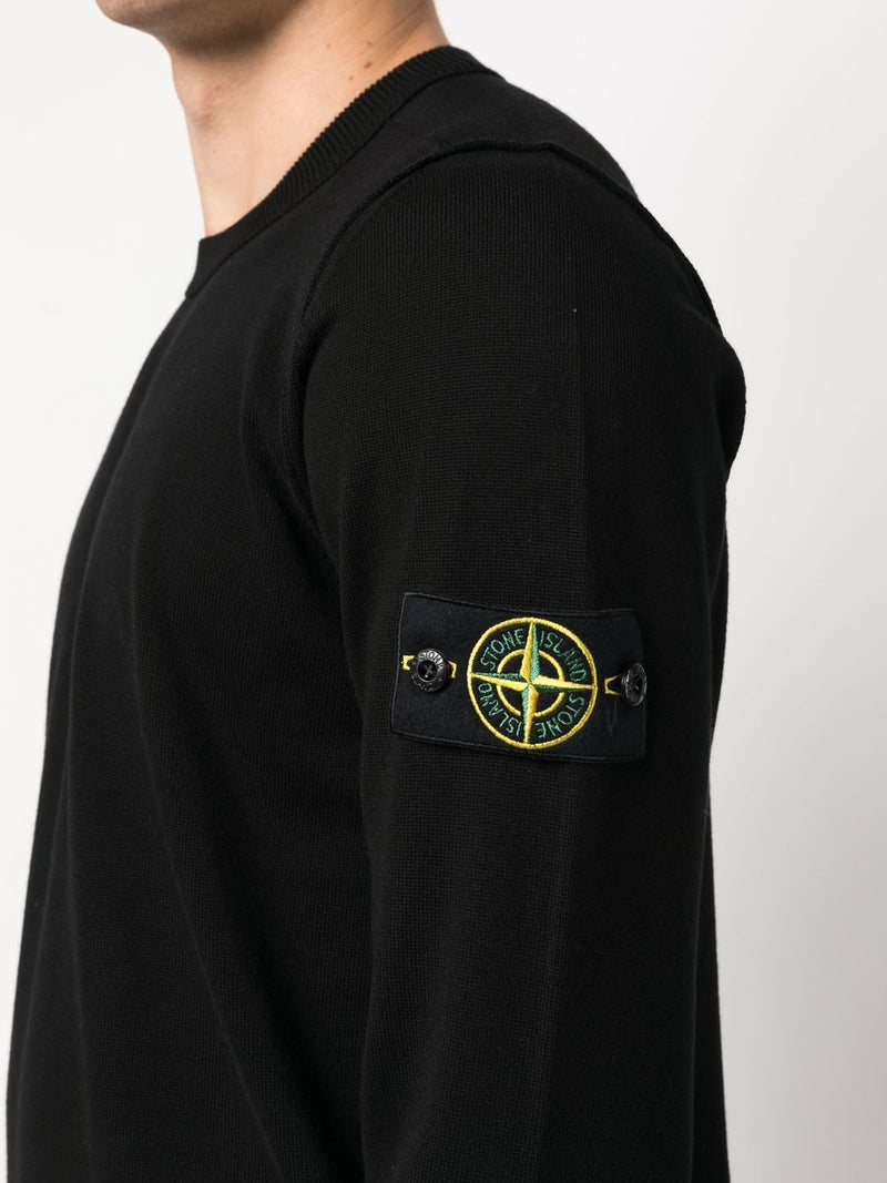 All black 2024 stone island jumper