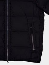 Stone IslandTunnel Down-TC Black Hooded Jacket at Fashion Clinic