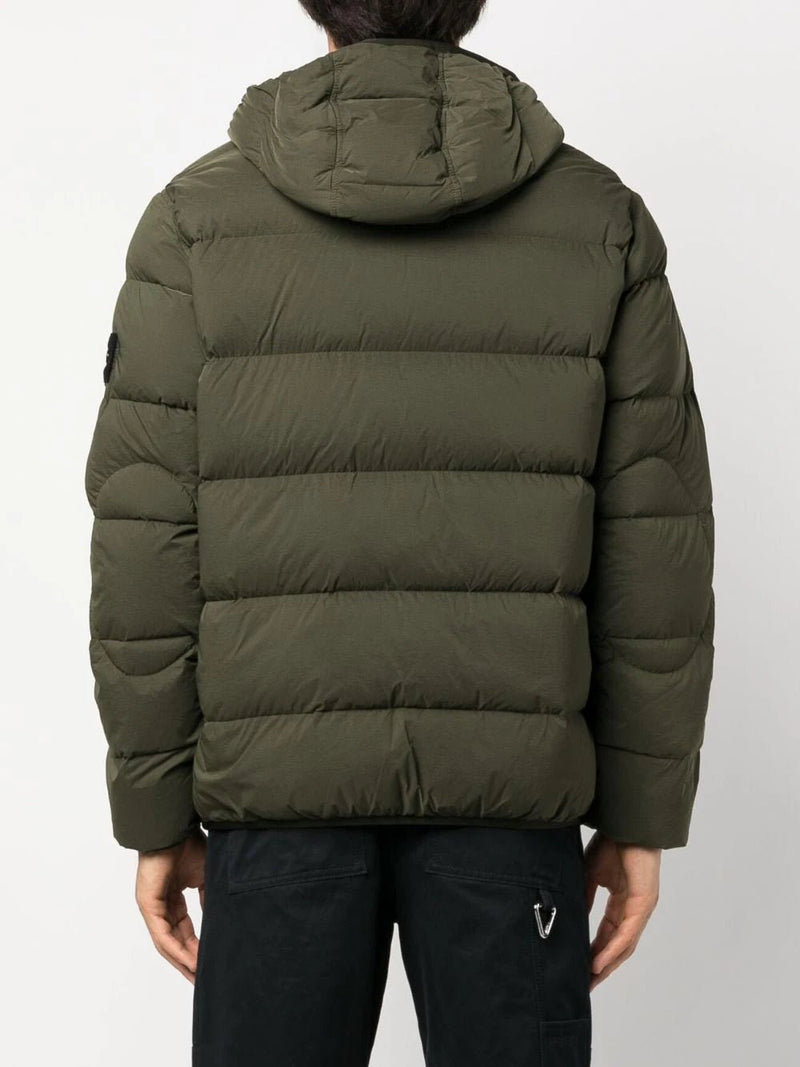 Stone IslandTunnel Down-TC Green Hooded Jacket at Fashion Clinic