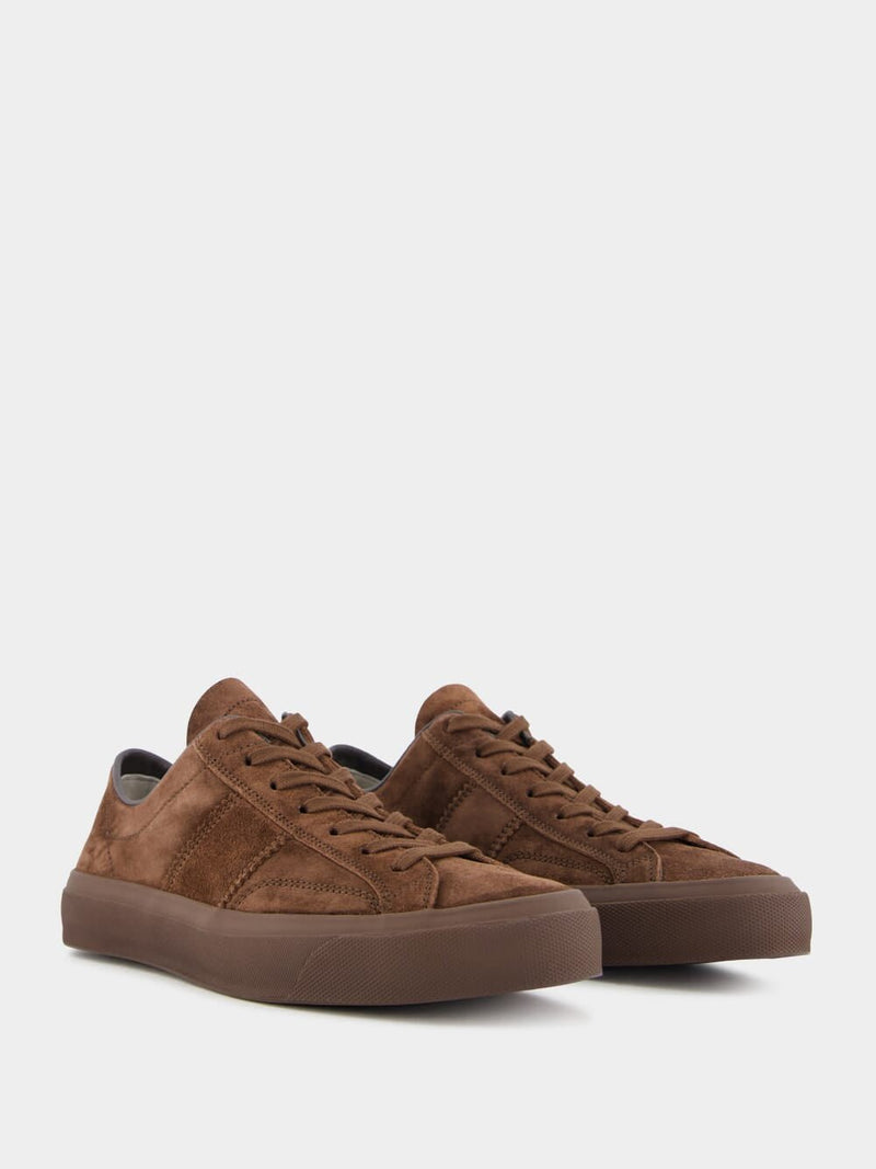 Tom FordBrown Suede Low-Top Sneakers at Fashion Clinic