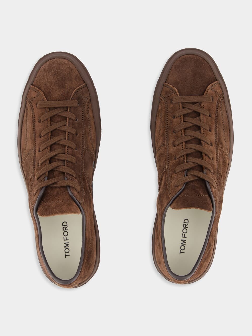 Tom FordBrown Suede Low-Top Sneakers at Fashion Clinic