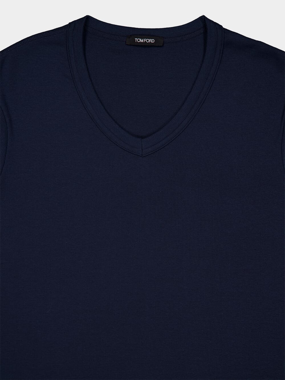 Tom FordClassic V-Neck Navy T-Shirt at Fashion Clinic