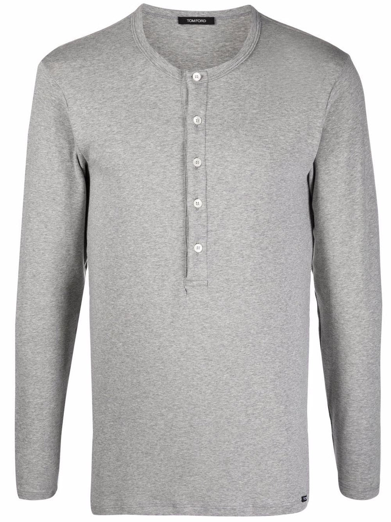 Tom FordCotton Long-Sleeved Henley at Fashion Clinic