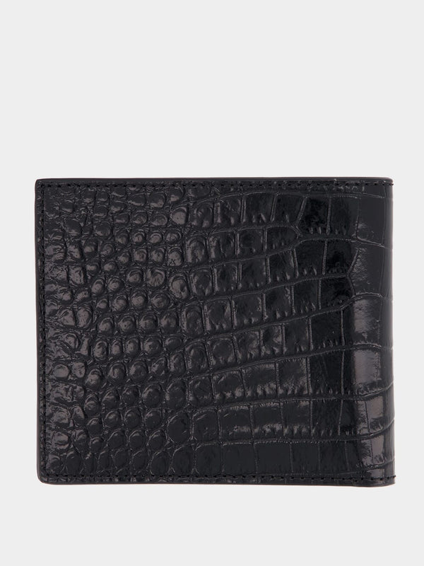 Tom FordCroc-Embossed Glossy Leather Wallet at Fashion Clinic