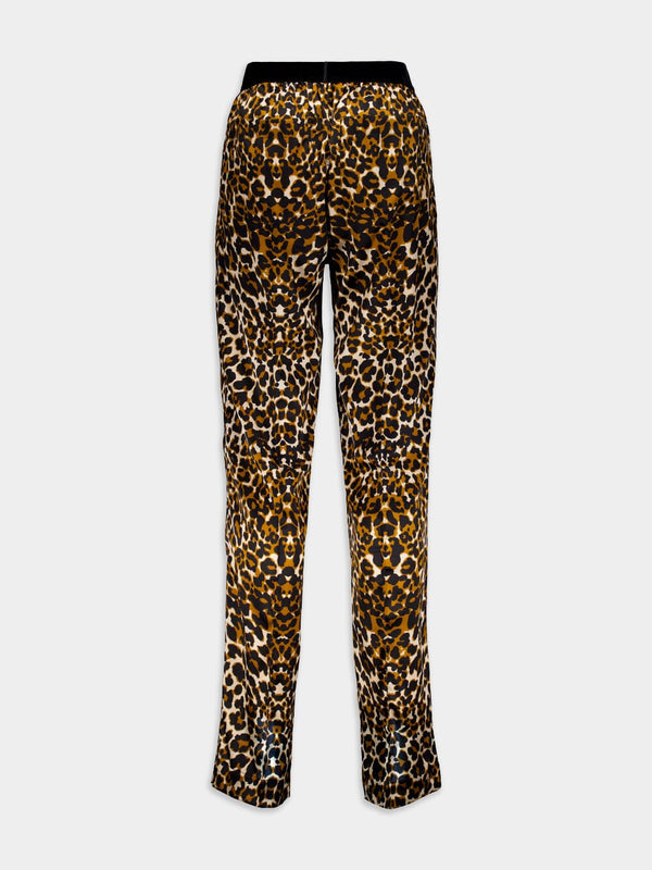 Tom FordLeopard-Print Straight-Leg Trousers at Fashion Clinic