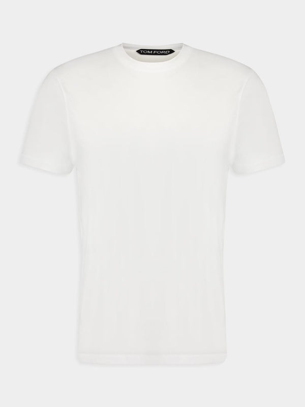 Tom FordLyocell-Cotton White Tee at Fashion Clinic