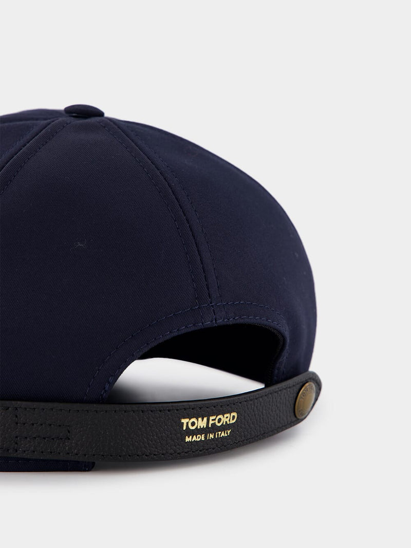 Tom FordMonogrammed Blue Canvas Cap at Fashion Clinic
