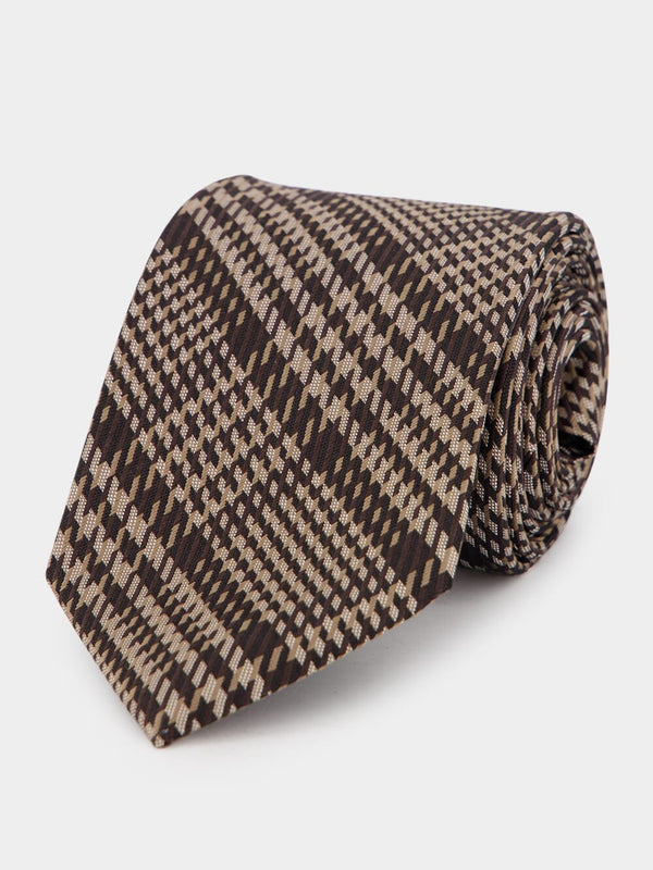 Tom FordPrince Of Wales Brown Tie at Fashion Clinic