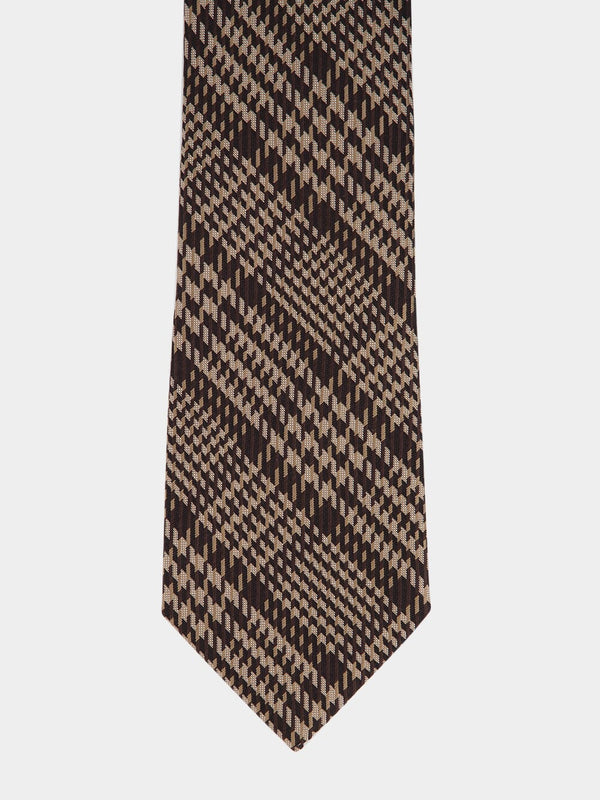 Tom FordPrince Of Wales Brown Tie at Fashion Clinic