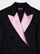 Tom FordSatin Lapel Contrast Jacket at Fashion Clinic