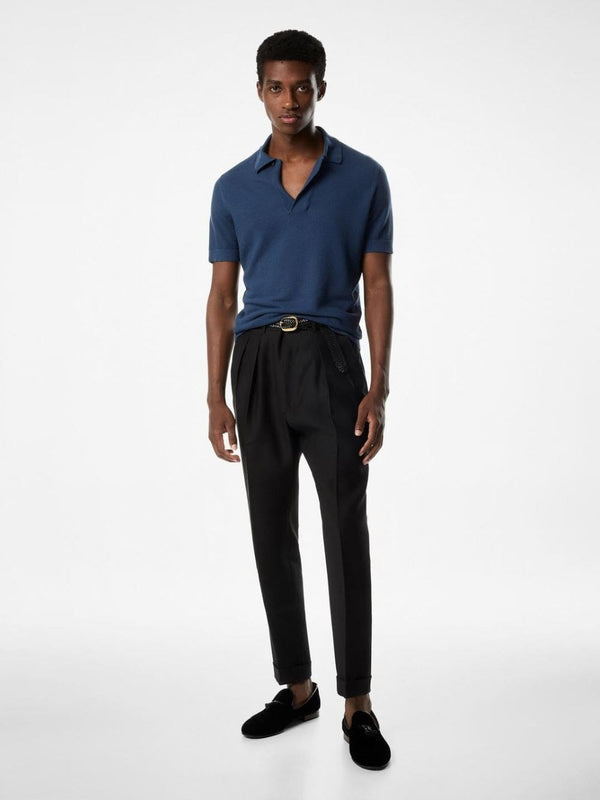 Tom FordSilk-Cotton Textured Polo at Fashion Clinic