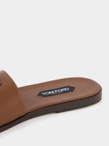 Tom FordSmooth Leather Brighton Slides at Fashion Clinic