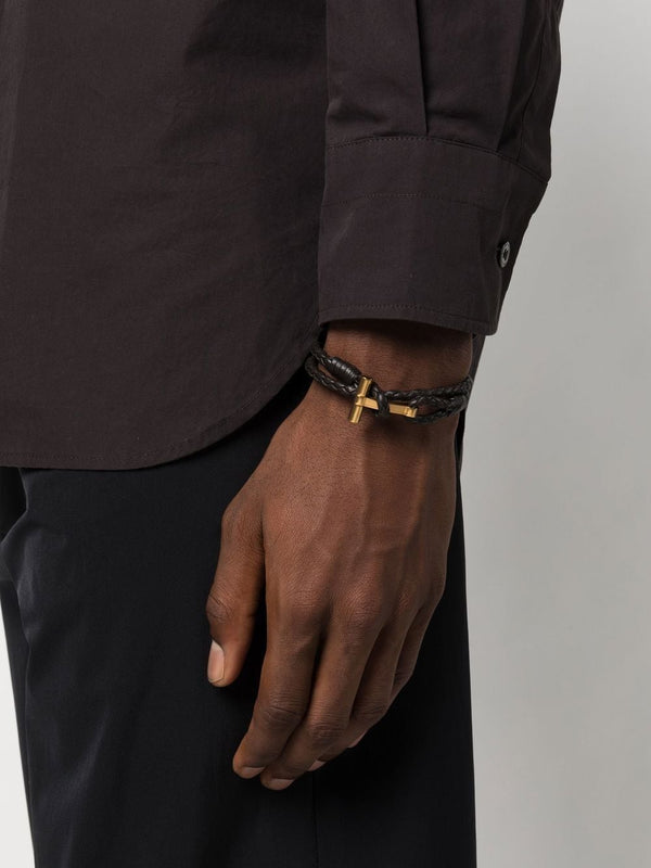 Tom FordT-Charm Woven Black Bracelet at Fashion Clinic