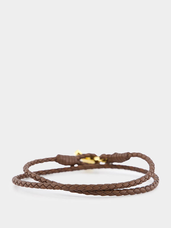 Tom FordT-Charm Woven Brown Bracelet at Fashion Clinic