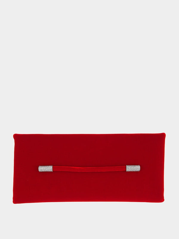 Tom FordVelvet Clutch Ava Crystal in Red at Fashion Clinic