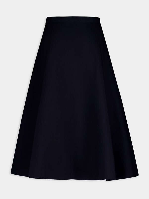 Valentino GaravaniCrepe Couture Midi Skirt at Fashion Clinic